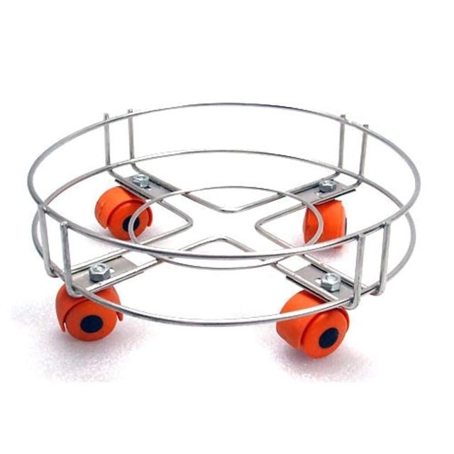 Q13® Stainless Steel Cylinder Trolley with Wheels | Gas Trolly - Lpg Cylinder Stand, Kitchen Gas Trolly (Pack Off 1)