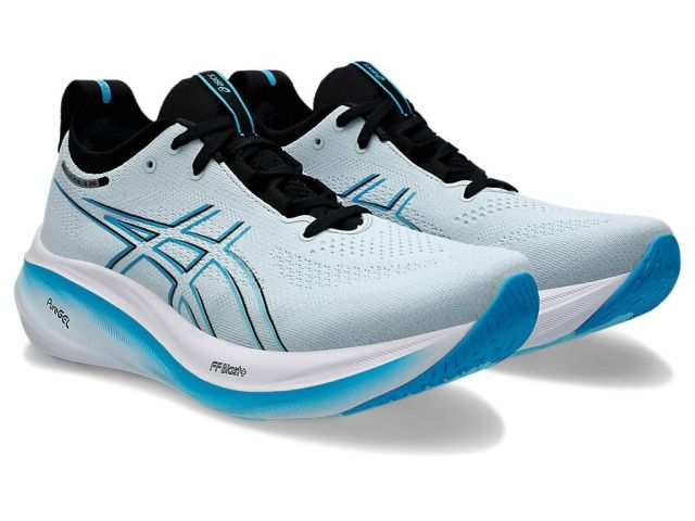 ASICS Mens Gel-Nimbus 26 Cool Grey/Bright Cyan Running Shoes - 9 UK (1011B794.023)