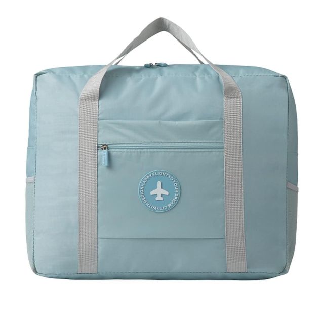 Zollyss Travel Bags for Luggage Spacious with Pockets Foldable Weekender Zipper Duffle Bag for Travel Stylish Handbag Conveniently Carry on Trolley Bag Waterproof (44 x 18 x 35 cm) (Blue)