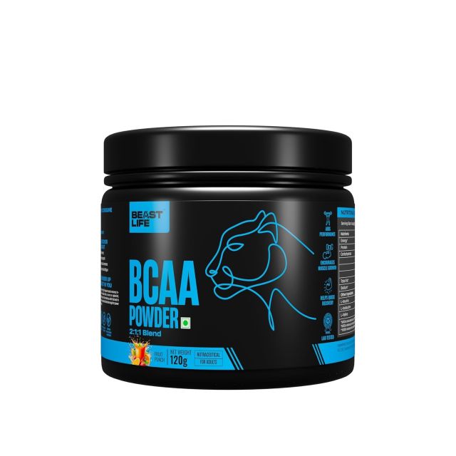 BeastLife High Recovery BCAA – Pineapple Flavour | 2:1:1 Blend | 120g | Fast-Absorbing Aminos for Energy & Muscle Recovery | Premium Sports Nutrition for Men & Women